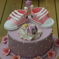 Converse Shoes Girl Baby Shower Cake