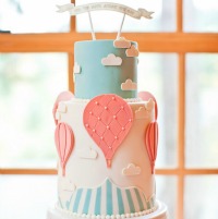 Hot Air Balloon Baby Shower Cake