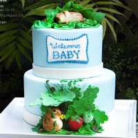 Beatrix Potter Inspired Baby Shower Cake
