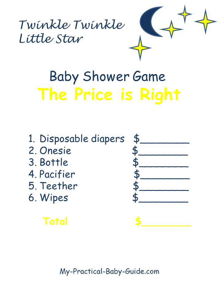 INSTANT DOWNLOAD Twinkle Twinkle Little Star BABY Games 