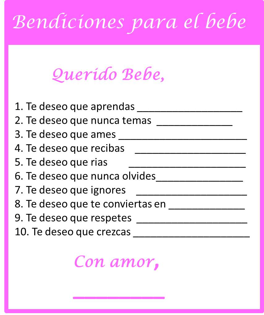 Baby Shower Games In Spanish My Practical Baby Shower Guide