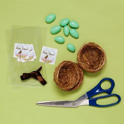 DIY Bird Nest Baby Shower Favor