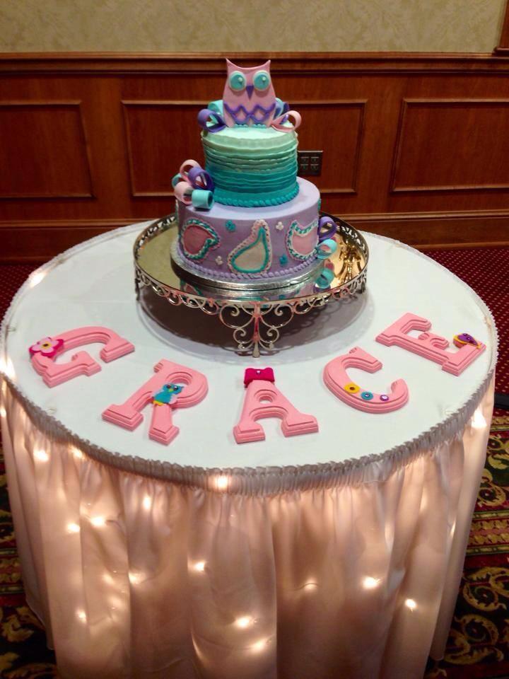 Owl Baby Shower Cake