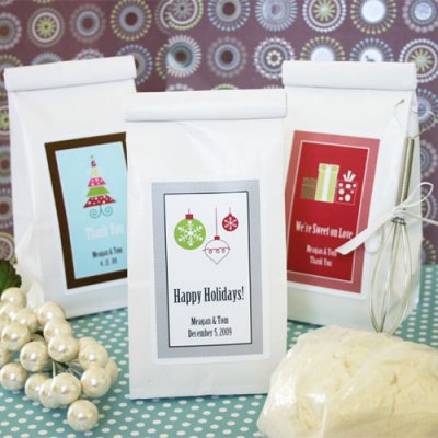 Personalized Holiday Cookie Mix Favor