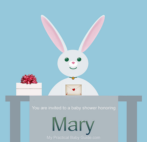 Free Printable Rabbit Boy Baby Shower Invitation