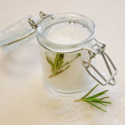 DIY  Rosemary Sea Salt Baby Shower Favor