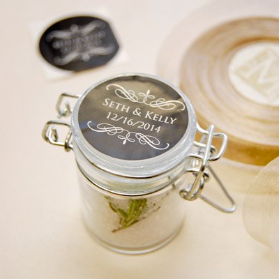 DIY  Rosemary Sea Salt Baby Shower Favor