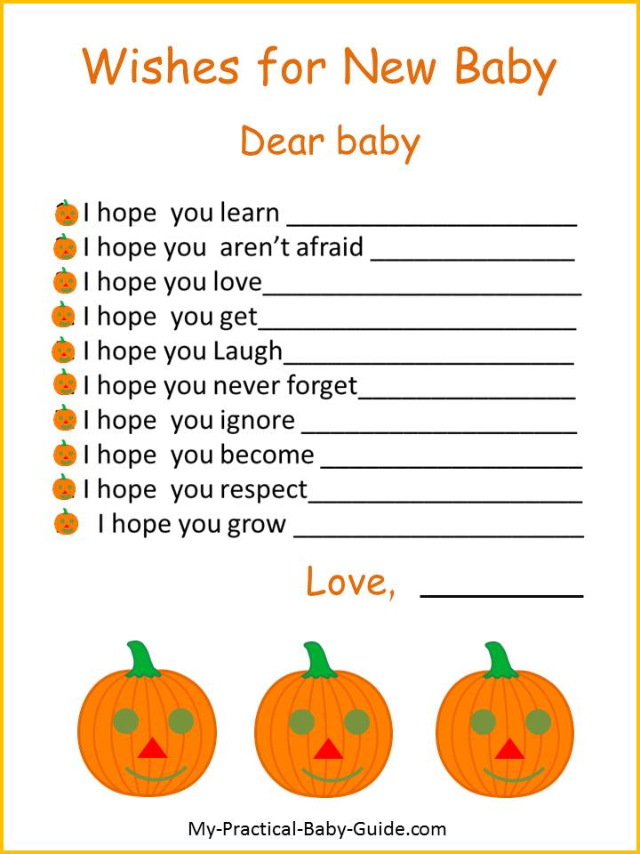 Free Printable Thanksgiving Wishes for New Baby